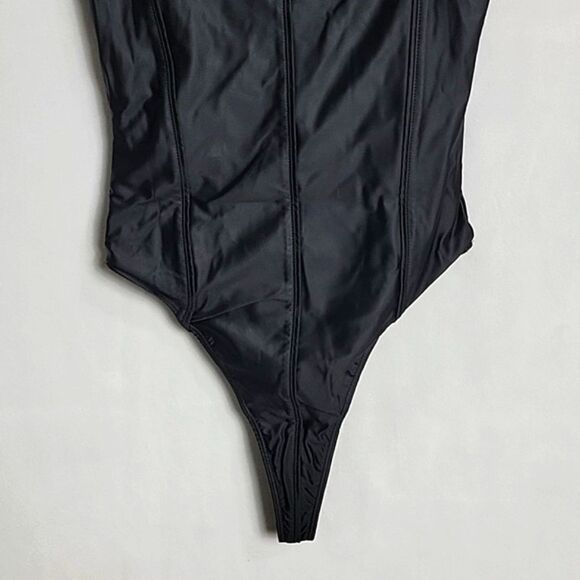 NEW.. REEBOK.. CARDI B.. black thong body suit/swimsuit.. - Picture 2 of 16